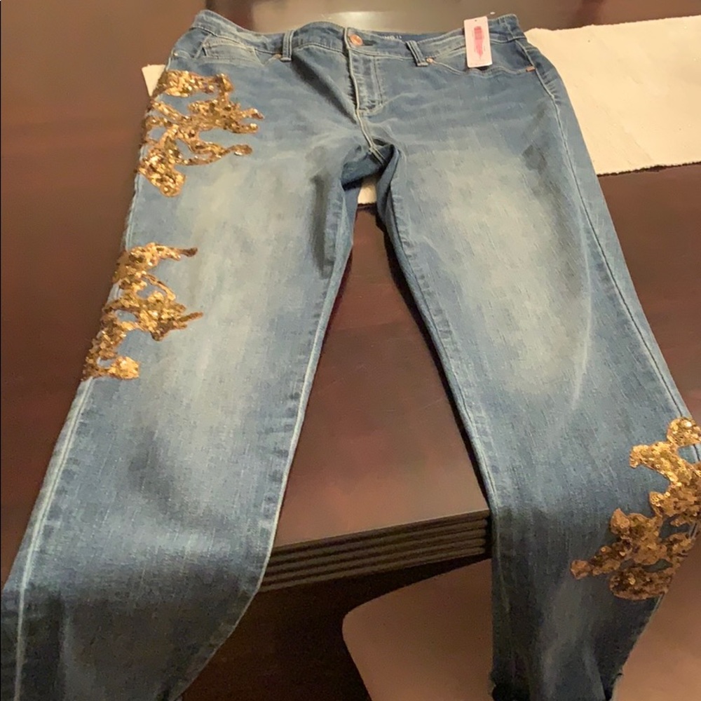 Chico’s Embellished Jeans